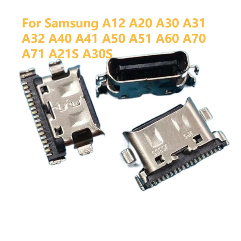 1pcs 充電端口 18 針適用於三星 Galaxy A12 A20 A30 A31 A32 A40 A41 A50 A