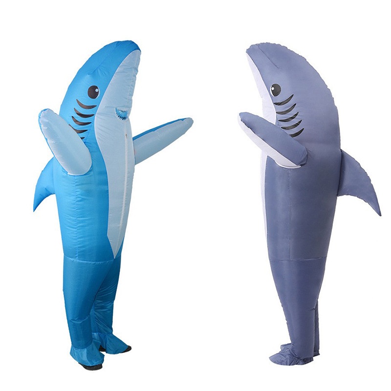成人搞怪充氣鯊魚服Cosplay衣服 充氣服 角色扮演服裝 萬聖節嘉年華主題派對變裝 造型服裝 身高150-195可穿