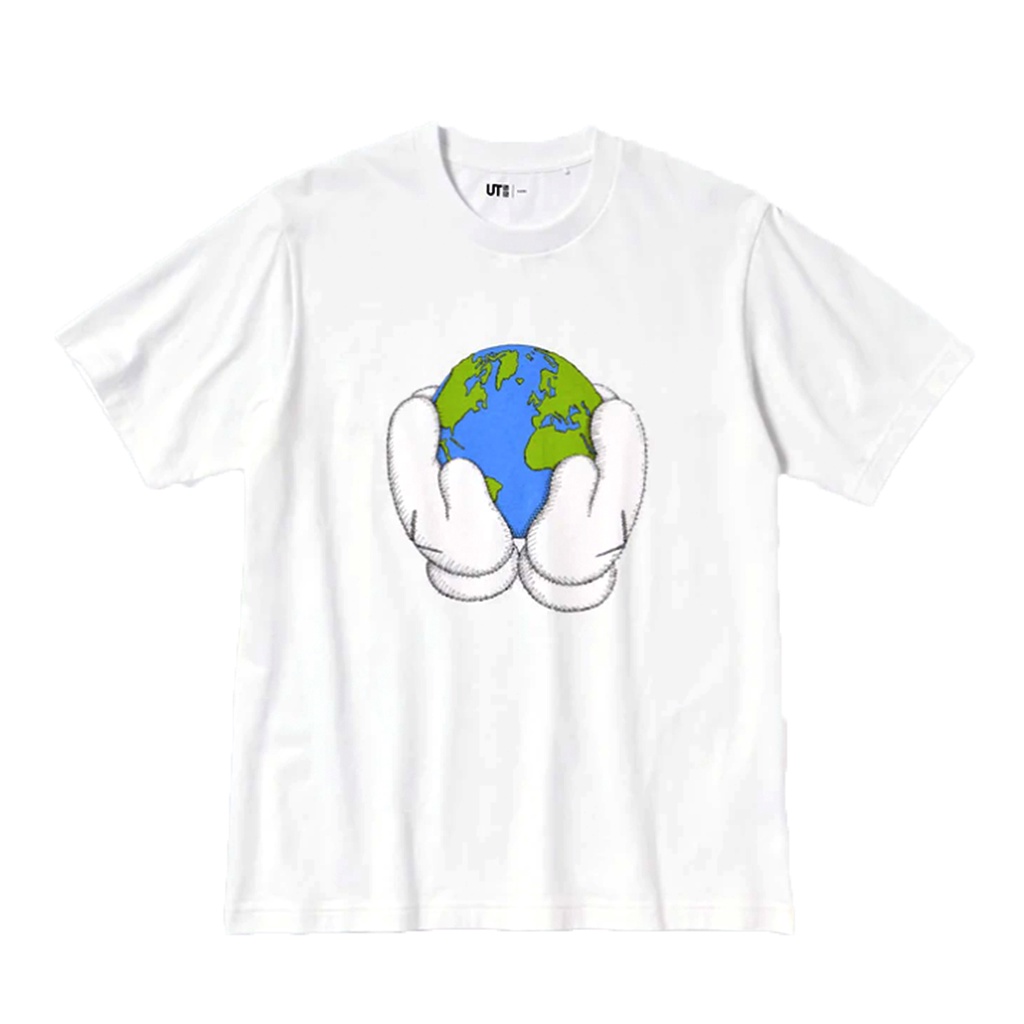 [FLOMMARKET] KAWS x UNIQLO PEACE FOR ALL 聯名 地球短T 白色