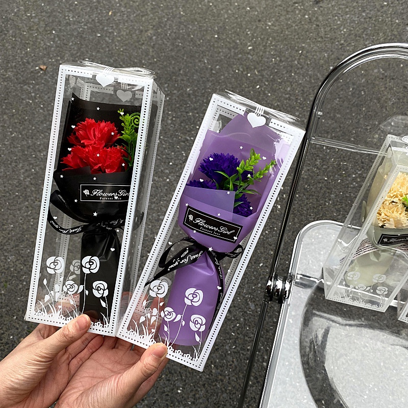 【桃園出貨 電子發票 康乃馨禮盒花~】母親節花束 畢業季花束 香皂花 精美花束禮盒 康乃馨花束 康乃馨送媽媽送禮自用