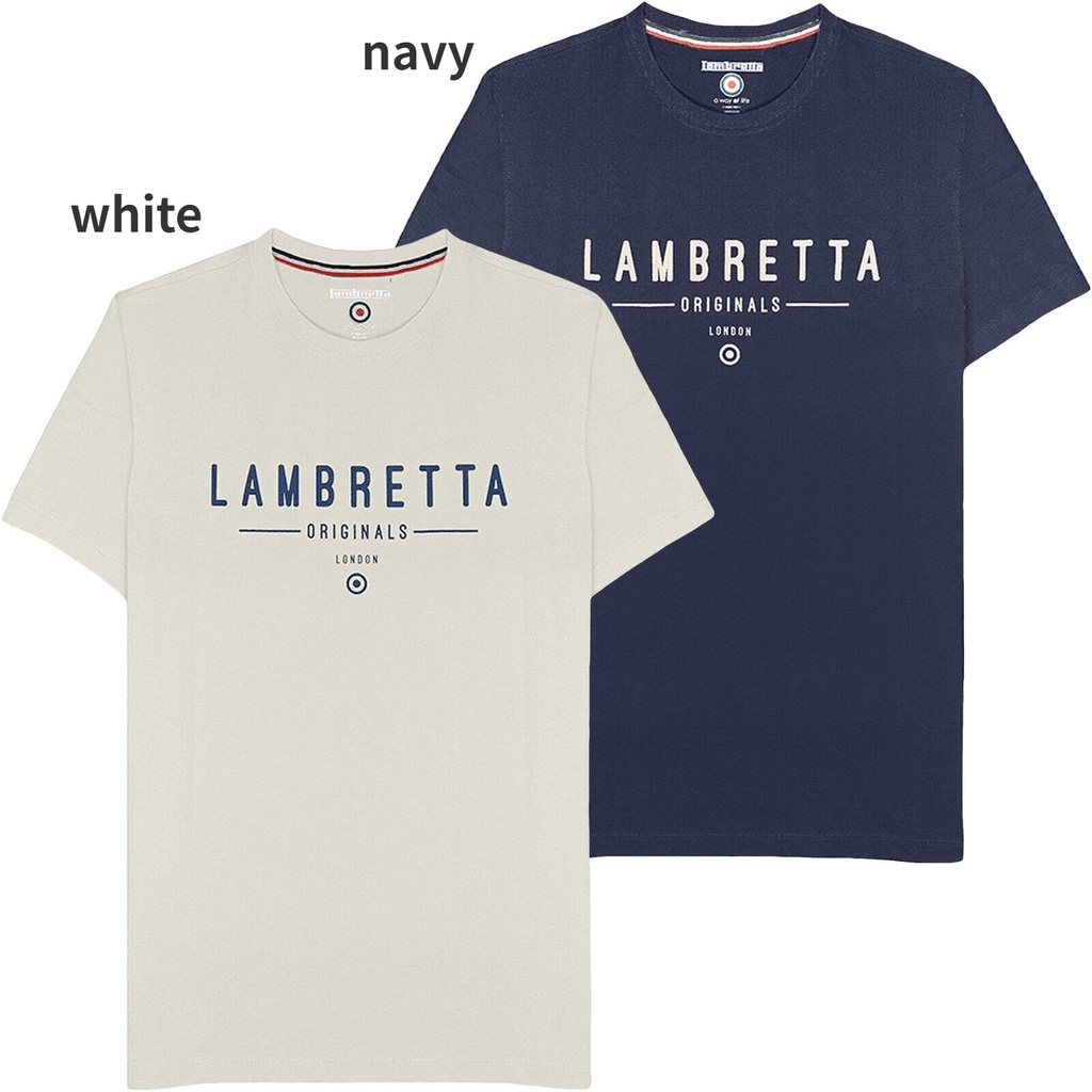 Lambretta 男式 Originals 標誌休閒棉質圓領短袖 T 恤上衣