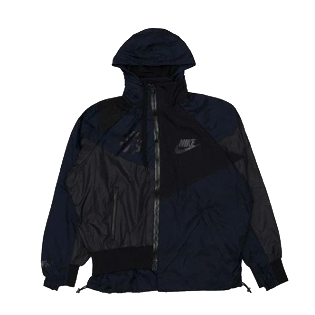 [FLOMMARKET]Nike x Sacai Anorak Splicing Hooded Jacket 外套 深藍