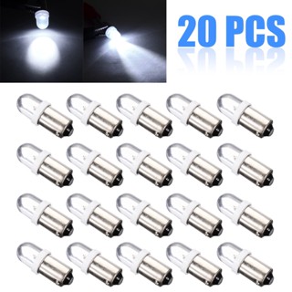 20 件裝 12V T11 T4W BA9S H6W 1895 1SMD LED 轉向訊號燈白色汽車儀表板燈泡汽車造型