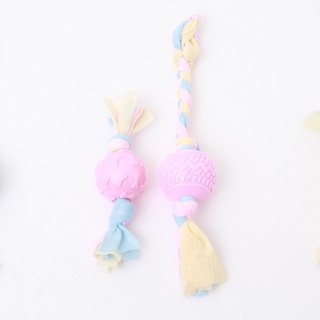 OB嚴選 寵物馬卡龍色系繩結磨牙玩具(兩入一組) 《ZP0010》現貨