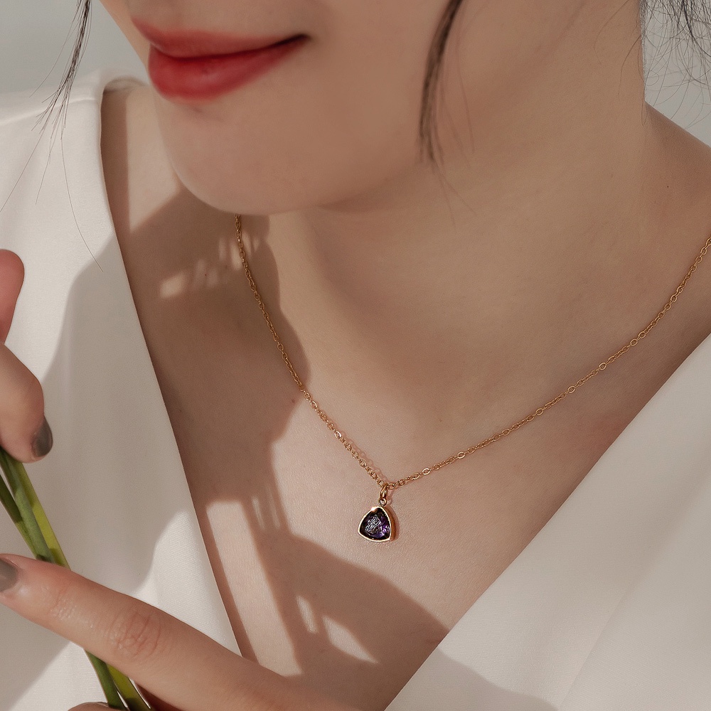 OB嚴選 精緻鑲嵌彩色鋯石鍍金項鍊 《ZC2882》現貨/飾品/韓系