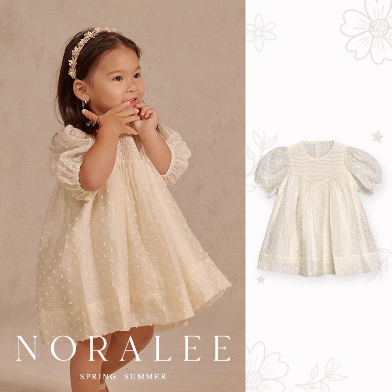 美國 Noralee 象牙米澎澎袖小洋裝 童裝 女孩套裝 花童 洋裝 白色 禮服 畢業禮服 女童洋裝 氣質洋裝 鋼琴表演