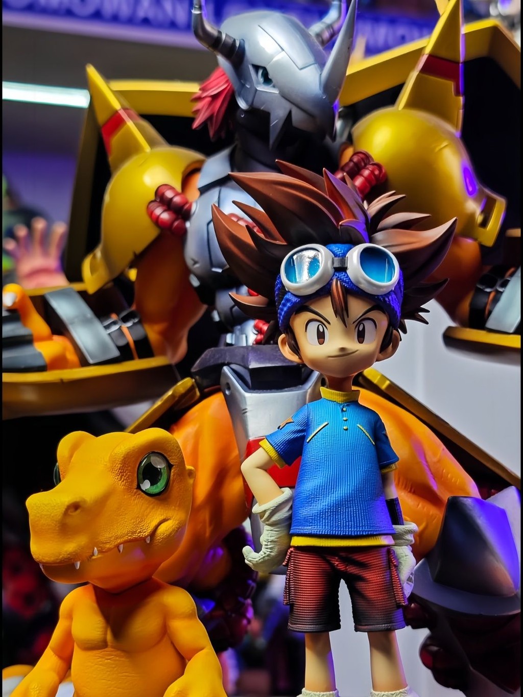 📸【實拍】💥 數碼寶貝 八神太一與亞古獸 太一 亞古獸 勇氣搭檔 限定手辦 數碼寶貝動畫週邊