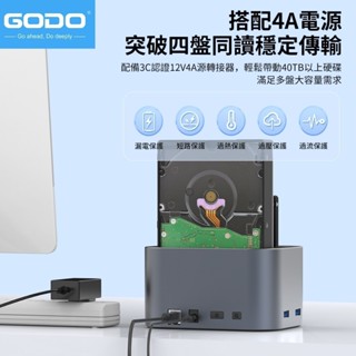 ♞,,,,,,GODO外接機械移動硬碟陣列櫃3.5吋拷貝讀取器桌上型雙盤位底座