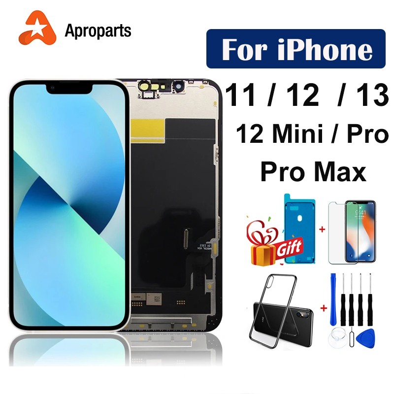 適用於 iPhone 11 12 13 14 Pro X XR XS Max Mini Plus LCD 荧幕液晶顯示屏