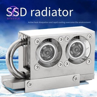 ⭐亨達配件⭐♞Rgb M.2硬碟散熱散熱器水槽3針連接器硬碟冷卻器高導電熱管RGB散熱風扇耐用