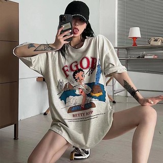美式vintage復古寬鬆款t恤衫潮牌短袖ins夏季上衣