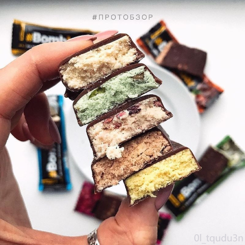 能量棒 bombbar乳清蛋白棒巧克力即食女士餅乾健身飽足代餐能量棒40g