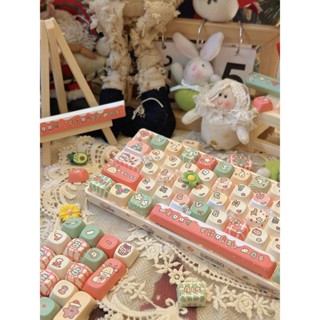 ♞,♘,♙,耶誕心願PBT五面熱昇華鍵帽原廠 MOA EOA高度可愛女生機械鍵盤帽 ⭐