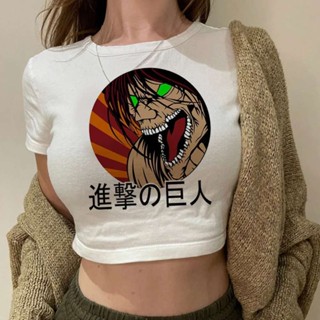 Shingeki No Kyojin 露臍上衣 y2k 夏季 coquette 2025 緊身胸衣娃娃裝哥特式仙女服裝