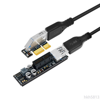 ♞,♘,♙PCIE Riser 電纜全速 USB 3.0 PCI Express X1 到 X1 延長電纜適配器卡轉換器