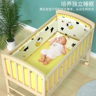 熱!! 實木嬰兒床無漆嬰兒床兒童床新生兒小床拼接大床多功能嬰兒搖籃