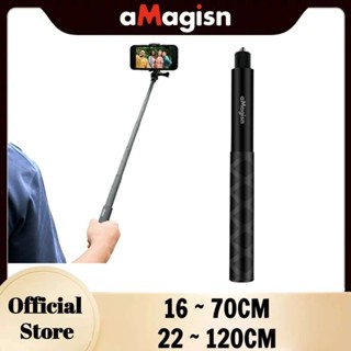 AMagisn 隱形自拍杆 70cm 120cm 金屬獨腳架相容全景相機 Gopro Max Insta360 X3 X
