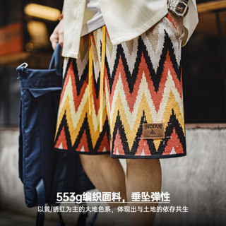 馬登工裝 美式復古納瓦霍花短褲民族風夏威夷重磅沙灘五分褲男款夏