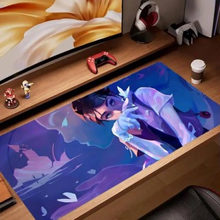 12-Game Valo-rant 滑鼠墊鍵盤桌墊,卡哇伊橡膠,防滑桌墊,XXL90x40cm