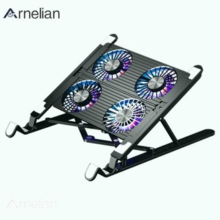 ♞,♘,,Arnelian筆記本散熱器散熱風扇散熱器便攜折疊筆記本電腦支架rgb七彩燈鋁合金支架