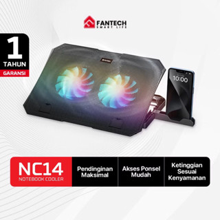 ♞,♘FANTECH 散熱墊 RGB 筆記本散熱器 NC14 筆記本電腦散熱器散熱風扇