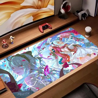 Wuthering Waves CARLOTTA 滑鼠墊鍵盤桌墊,卡哇伊橡膠,防滑桌墊,XXL90x40cm