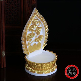 【高品質】現貨 象牙果唐卡底座觀音菩薩底坐佛像底託加高佛坐實木背光金色蓮花擺