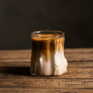 小眾復古拿鐵杯 高溫玻璃杯 高階美式咖啡杯