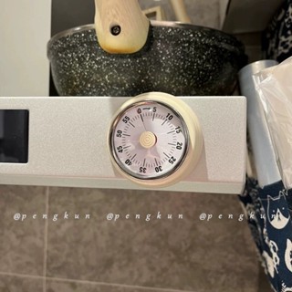 復古圓形機械計時器冰箱貼廚房做飯提醒器烘培工具磁鐵定時器磁吸