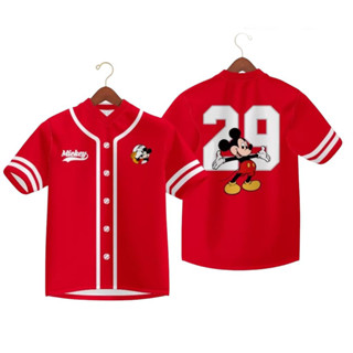 【球衣定製名稱】迪士尼Coquette Oversized Style 短袖T恤女夏季上衣粉色情侶V領T恤﻿