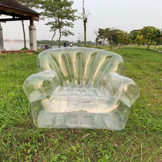 臺灣出貨 透明沙發PVC充氣沙發露營充氣懶人躺椅單人座椅可塞娃娃凳子