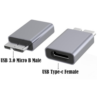 鋁外殼Type-C母轉micro B USB3.0公轉接頭Mac連線移動硬碟盒