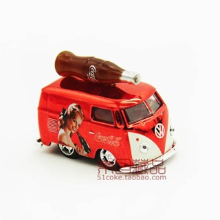 可口可樂大眾限量版旅行巴士車合金車汽車模型1:64