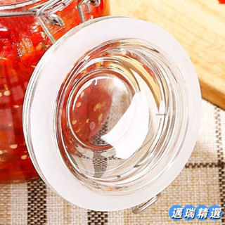 熱賣 加厚矽膠宜家密封圈玻璃密封罐配件蓋墊卡扣泡酒罐密封瓶蓋防漏密封罐廚房收納罐寬口蓋子密封防潮罐ikea萬用罐B