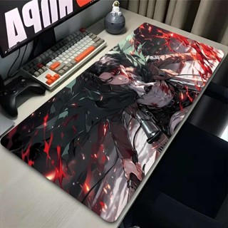 日本動漫鼠標墊 PC 遊戲玩家櫃鍵盤地毯 XXL Levi Ackerman 加長桌墊筆記本電腦進擊的巨人滑鼠墊地毯