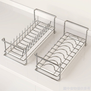不鏽鋼廚房置物架碗碟碗盤瀝水家用檯面碗筷收納單層瀝水架