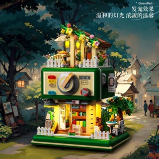 哲高 中國風 便利咖啡屋 建築街景 組裝模型 禮物擺件