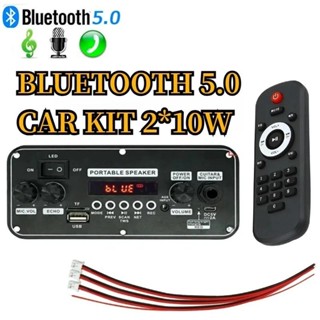 ♞Dc 5V 藍芽 5.0 MP3 WAV APE 解碼板 20W 放大器汽車音響 DIY 音樂播放器 FM 收音機模塊