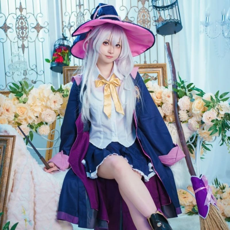 💖台灣 出貨💖萬聖節 魔女之旅 伊蕾娜 cos服 魔法女巫 cosplay 動漫全套裝 二次元 校園風 角色扮演 大尺碼