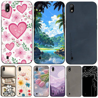ZTE Blade A7 2019手機殼後蓋手機保護套軟矽膠黑色Tpu人風景可愛動物簡約成熟