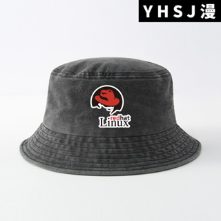 極客redhat程式員紅帽公司開源Linux程式設計原始碼 帽子漁夫帽男女遮 080