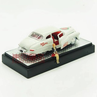 1:64可口可樂1949Mercury Coupe 合金老爺車轎車女郎汽車模型