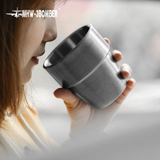 咖啡器具 咖啡杯 Cream雙層不鏽鋼杯 冰美式拿鐵杯啤酒杯