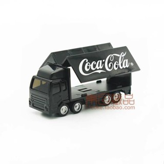 全新 可口可樂COCACOLA黑色運輸車/貨車/貨櫃車模型 可滑