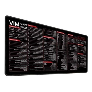 Vim 大號 XXL 滑鼠墊 Linux 文字編輯器備忘單快捷鍵鼠標墊程式設計工程師防滑縫合邊緣桌墊