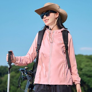 女生衣著防曬外套夏季連帽新款外套衝鋒衣百搭寬鬆透氣防風防水防曬夾克上衣 長袖防曬