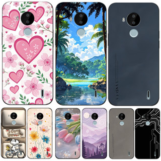 NOKIA 諾基亞c30手機殼手機後蓋軟矽膠黑色Tpu人風景可愛動物簡約成熟