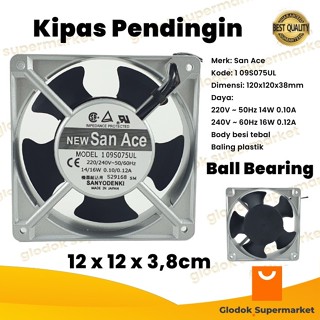 ♞,♘San Ace 冷卻風扇 12cm 220V 冷卻風扇 AC 220 Volt 12 x 12 x 3.8cm 滾