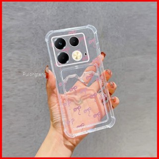 Mowin -適用於 Infinix Note 40 Pro 5G X6853 X6851 卡片套 TPU 軟透明保護套