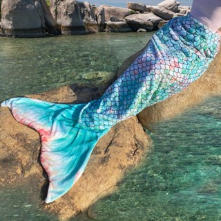 流行美人魚尾巴兒童睡袋美人魚空調毯防踢法蘭絨兒童毯子